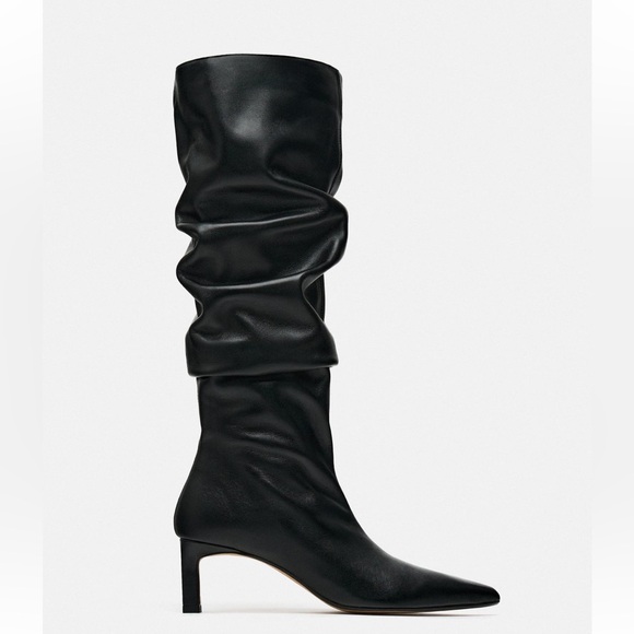 Zara Shoes - Zara Slouchy Leather Boots